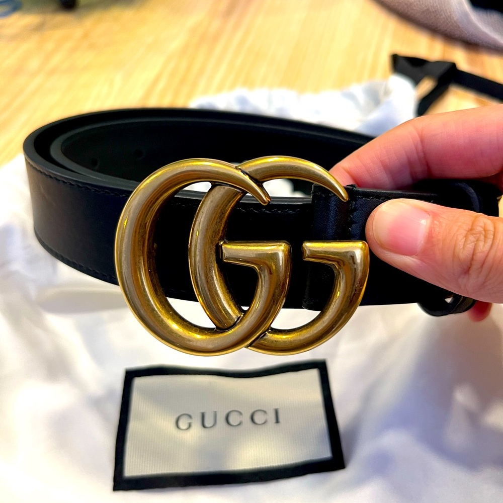 Gucci leather belt for women